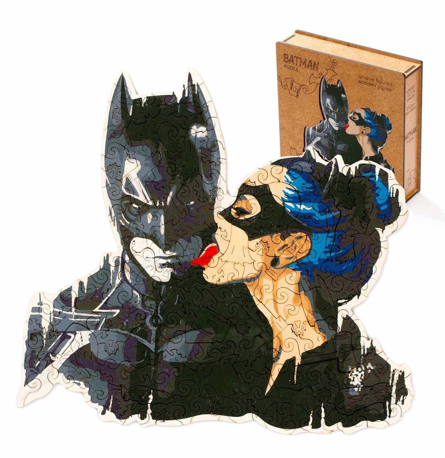 Batman és a Macskanő Fa Puzzle - Nagy méret: 25x27cm -Alion Puzzle